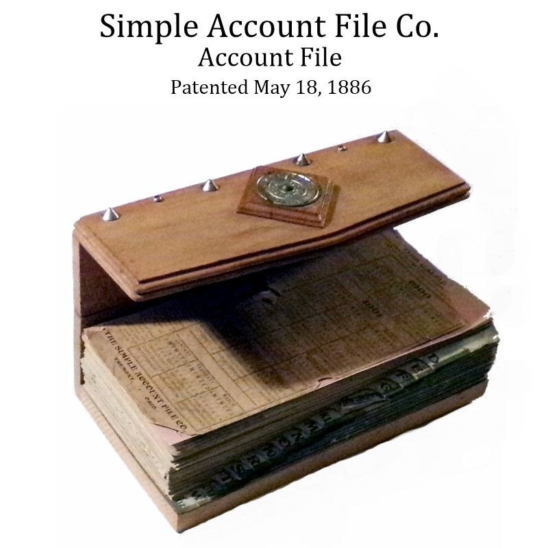Simple Account File Co. Account File, patented May 18, 1886