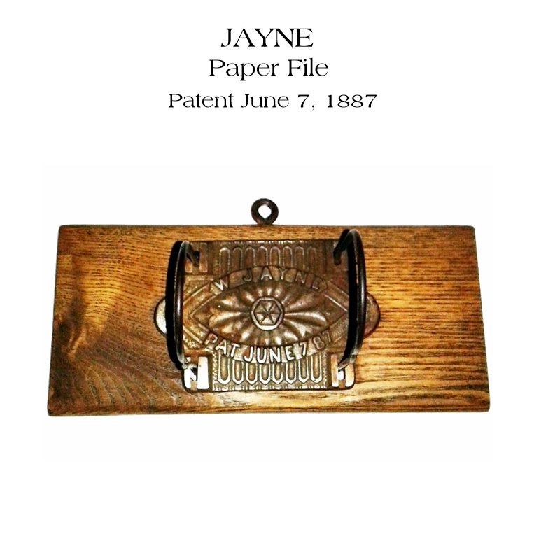 Jayne Paper File, patented June 7, 1887