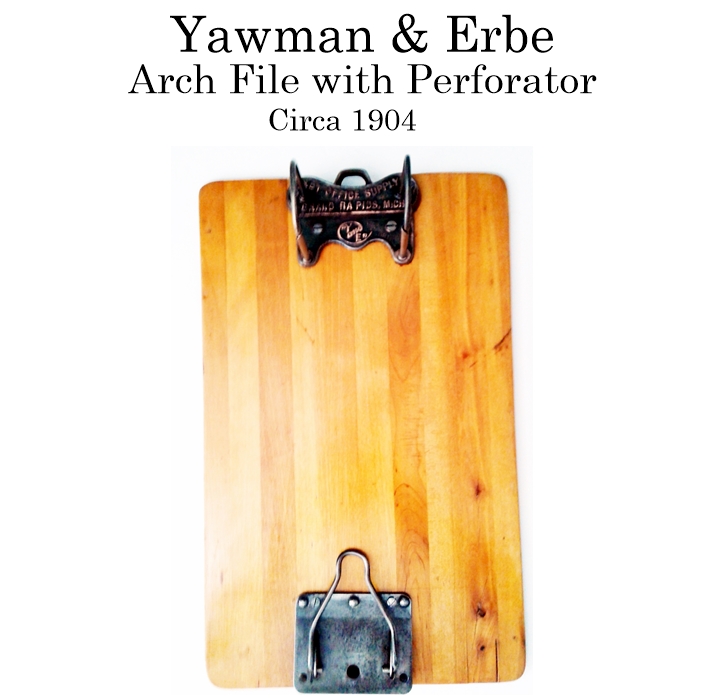 Yawman & Erbe Arch File with Perforator, circa 1904