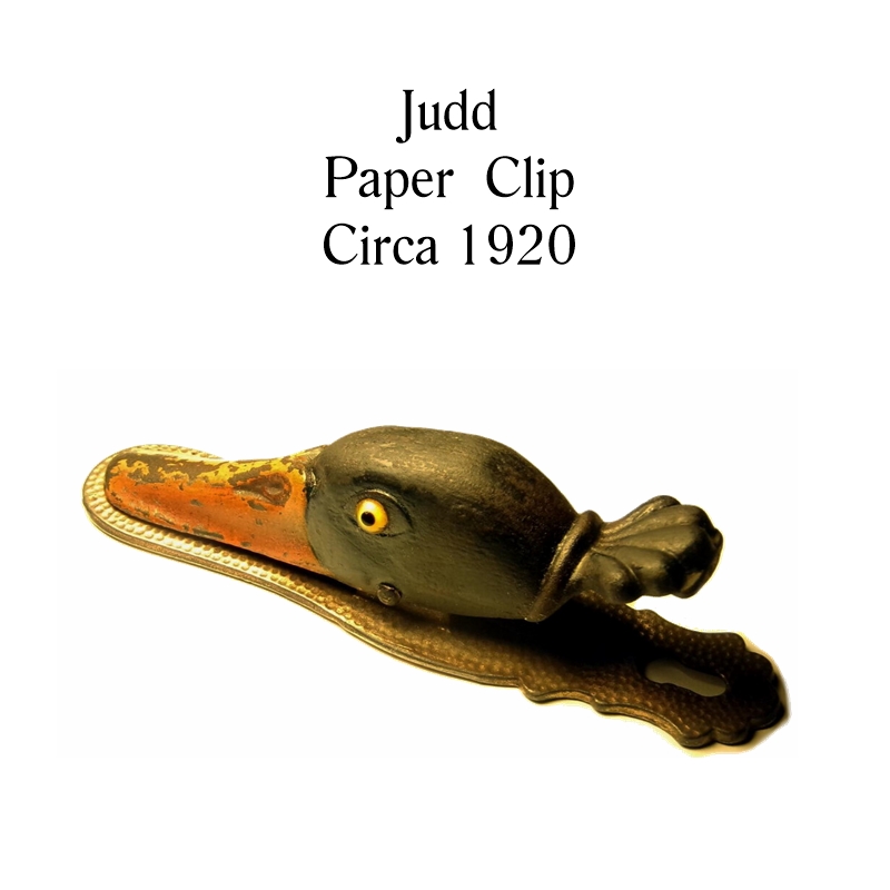 Judd Paper Clip, a duck's head, circa 1920