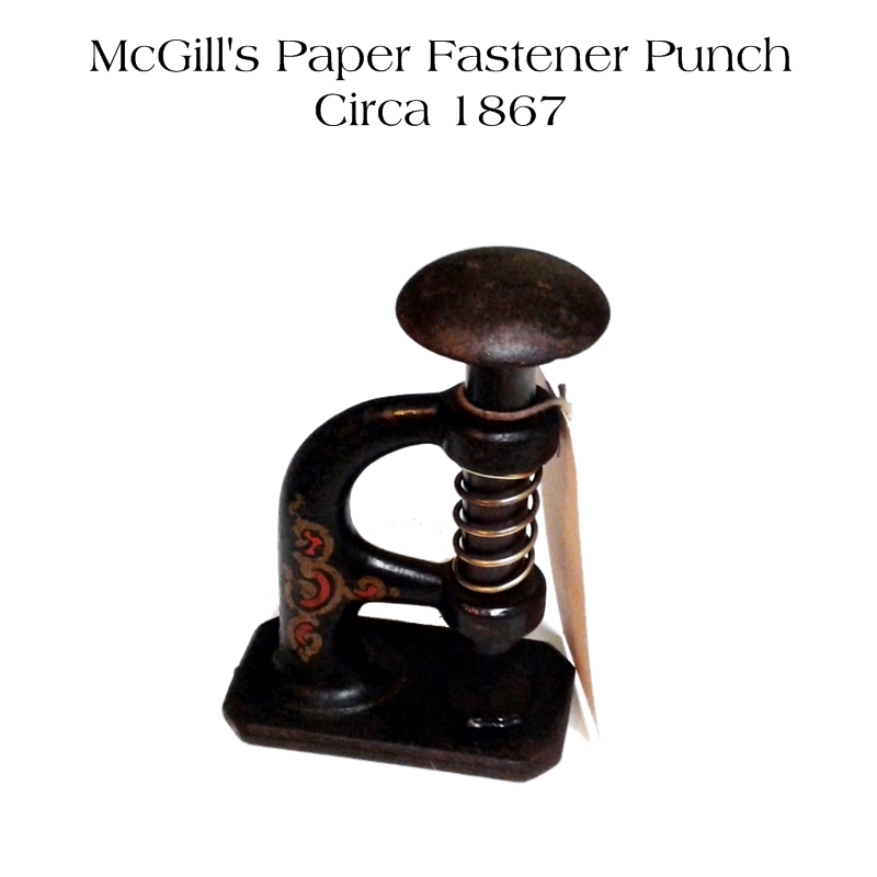 McGill's Paper Fastener Punch, circa 1867