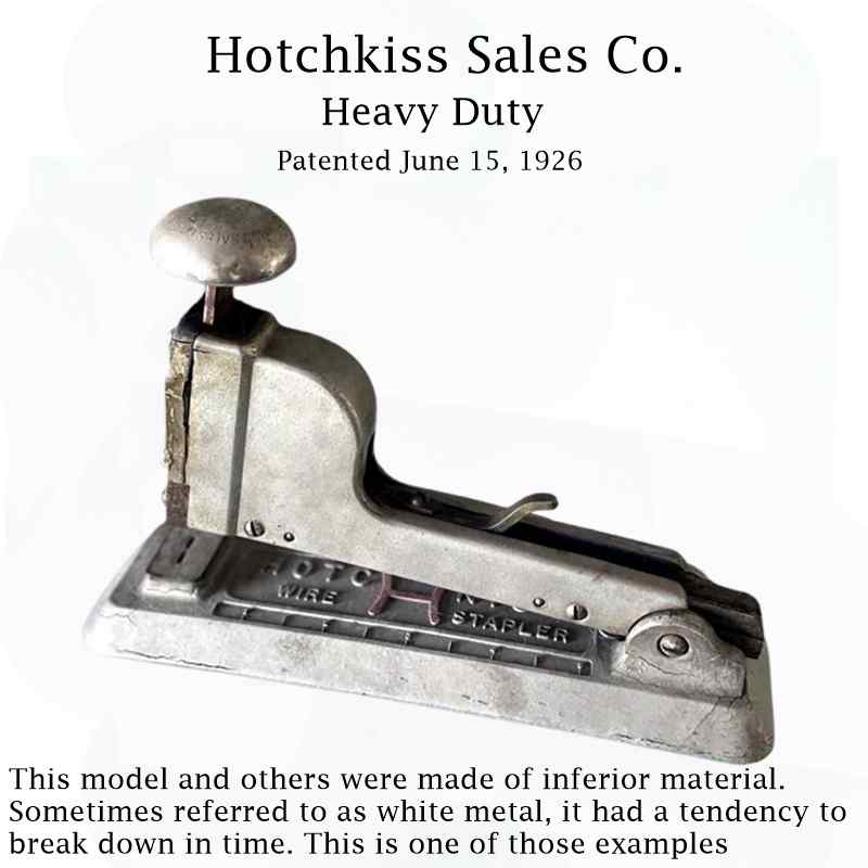 Hotchkiss Stapler Heavy Duty 1926