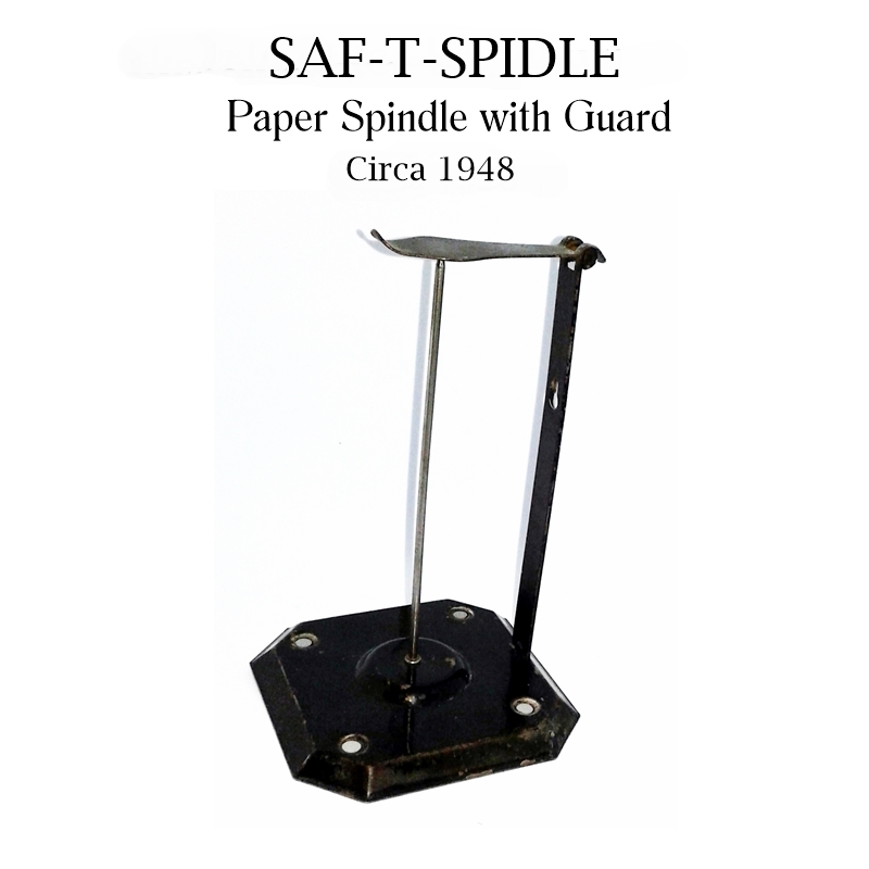 Saf-T-Spidle paper spindle with guard, circa 1948